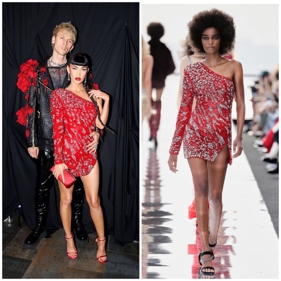 DUNDAS Dresses & Skirts - Dundas x Revolve Jett Embellished Mini Dress in Red Size S